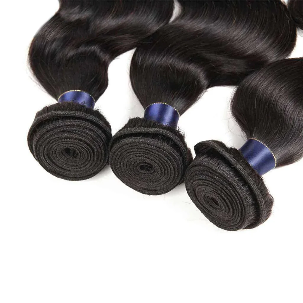 3 Bundles 9A Body Wave Human Hair Bundles Natural Color - Image 3