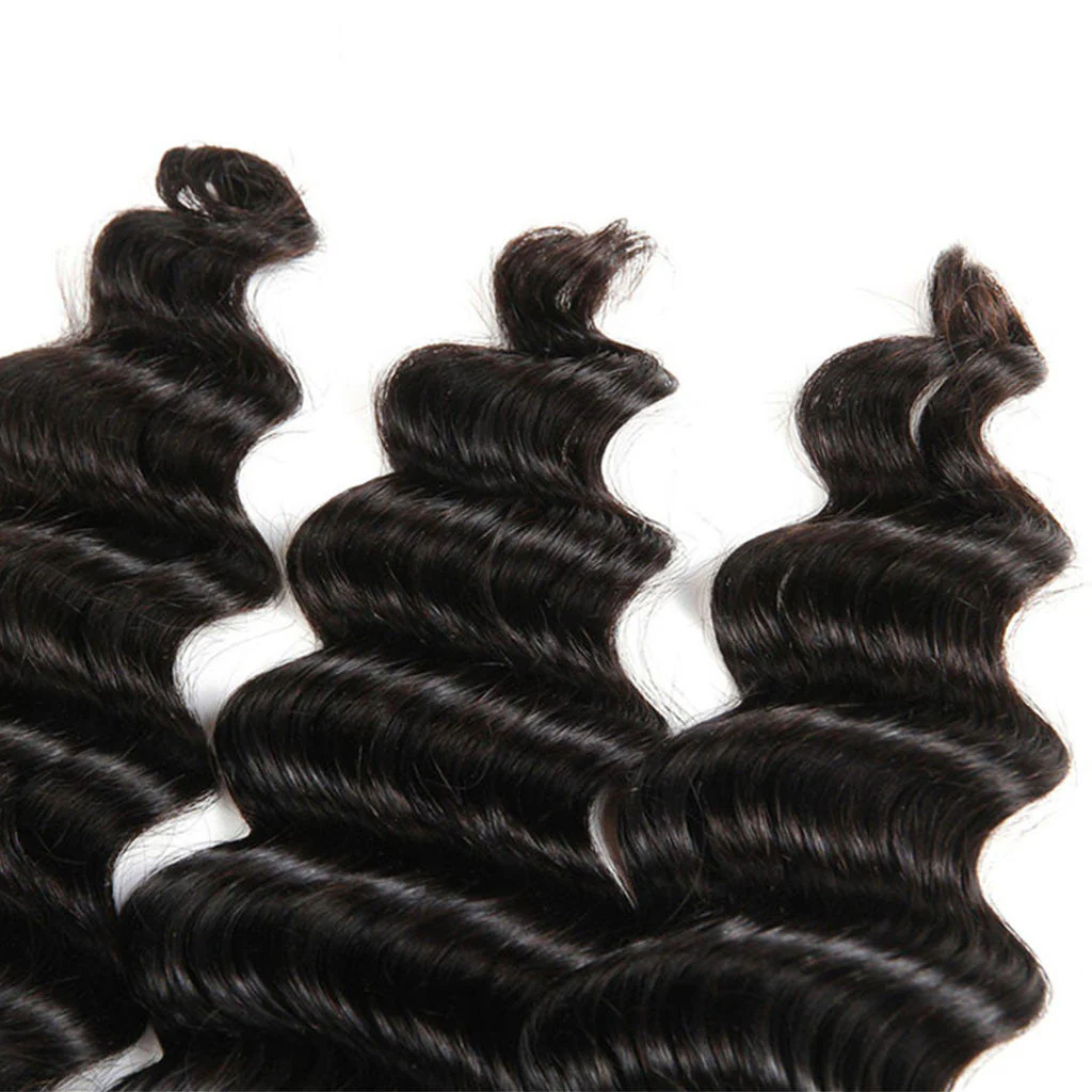 3 Bundles 9A Loose Deep Wave Human Hair Bundles Natural Color - Image 6