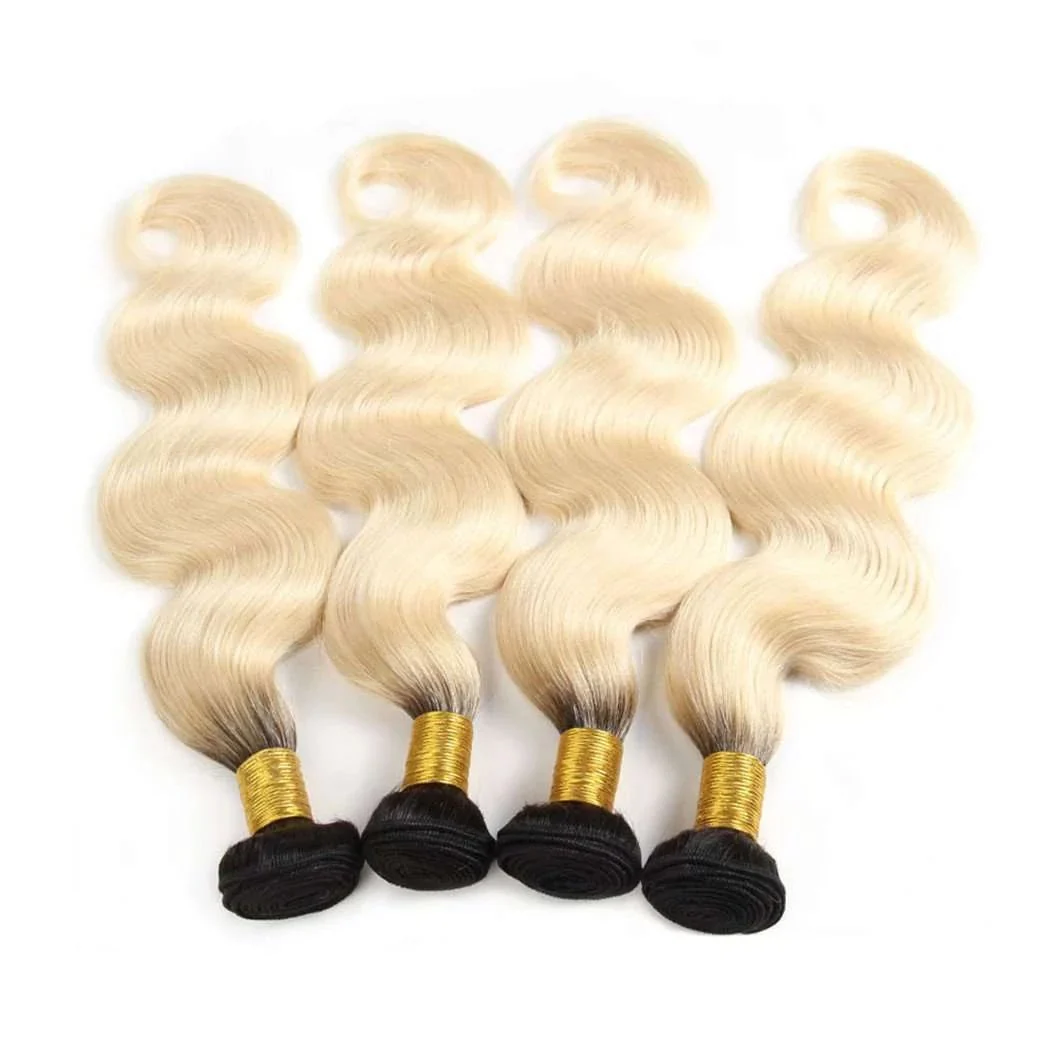 4 Bundles 1b/613 Ombré Blonde Hair Body Wave Brazilian Human Hair - Image 3