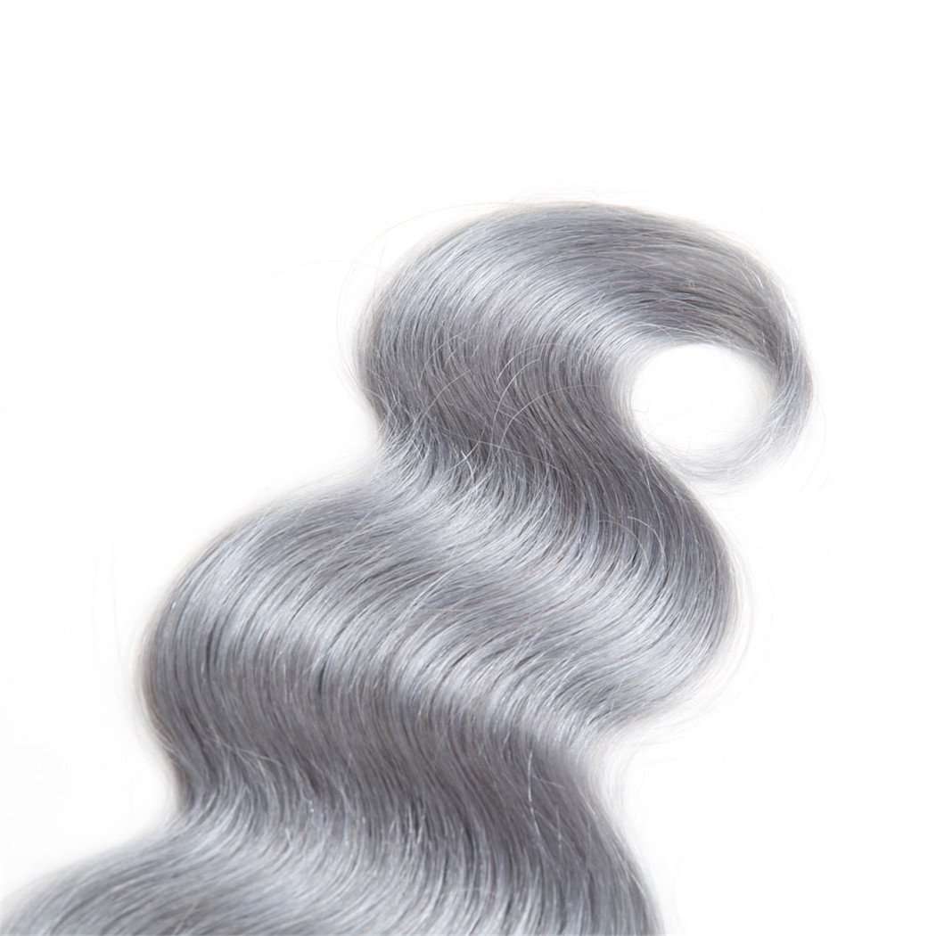 4 Bundles Grey Ombre Hair Body Wave Brazilian Human Hair Bundles - Image 5