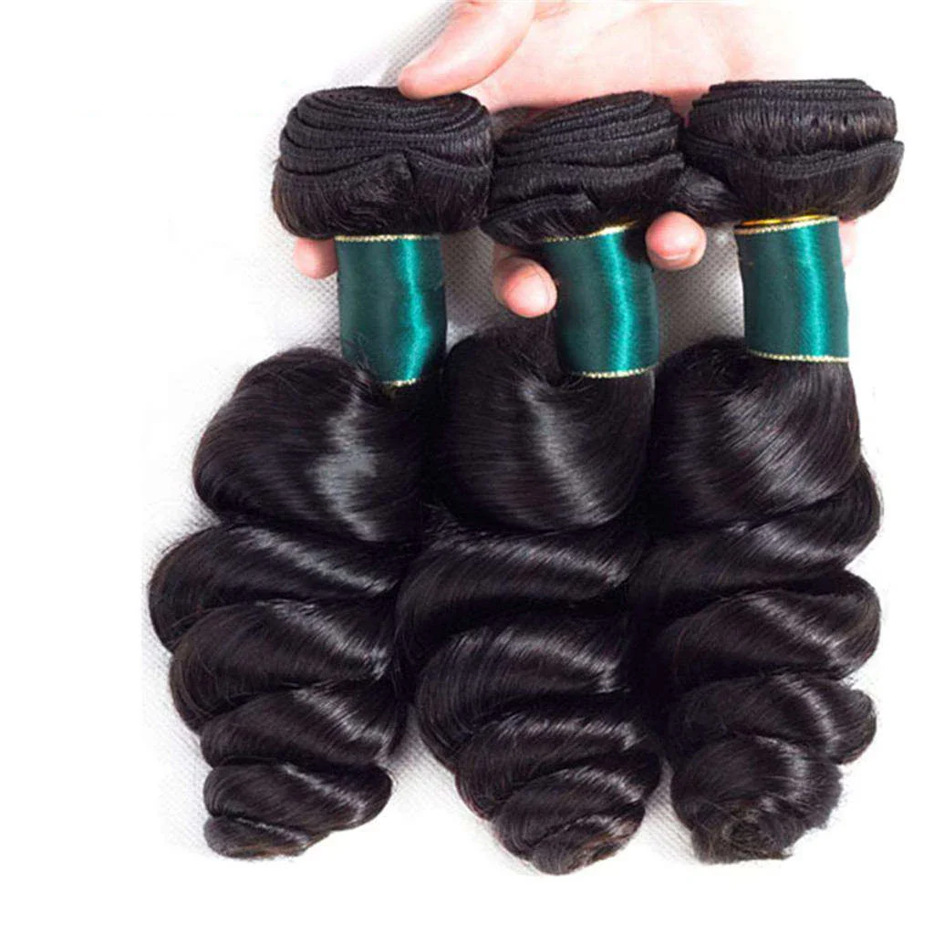 3 Bundles 9A Loose Wave Human Hair Bundles Natural Color - Image 6
