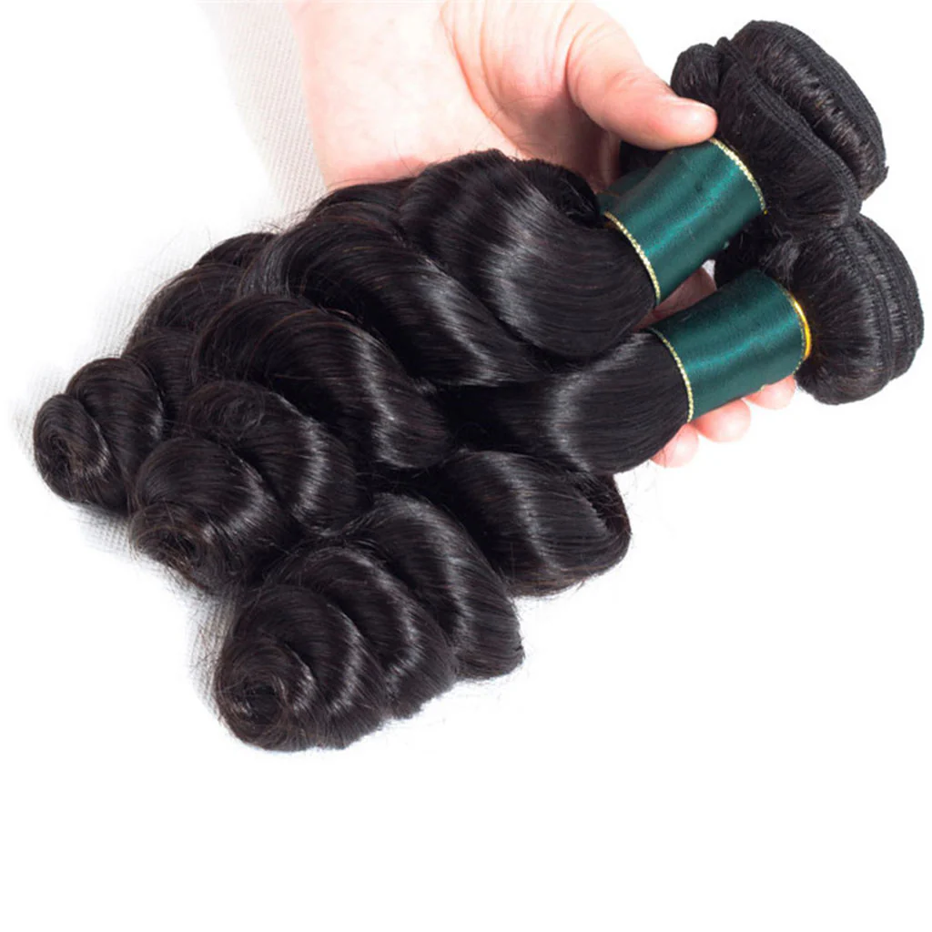 3 Bundles 9A Loose Wave Human Hair Bundles Natural Color - Image 7
