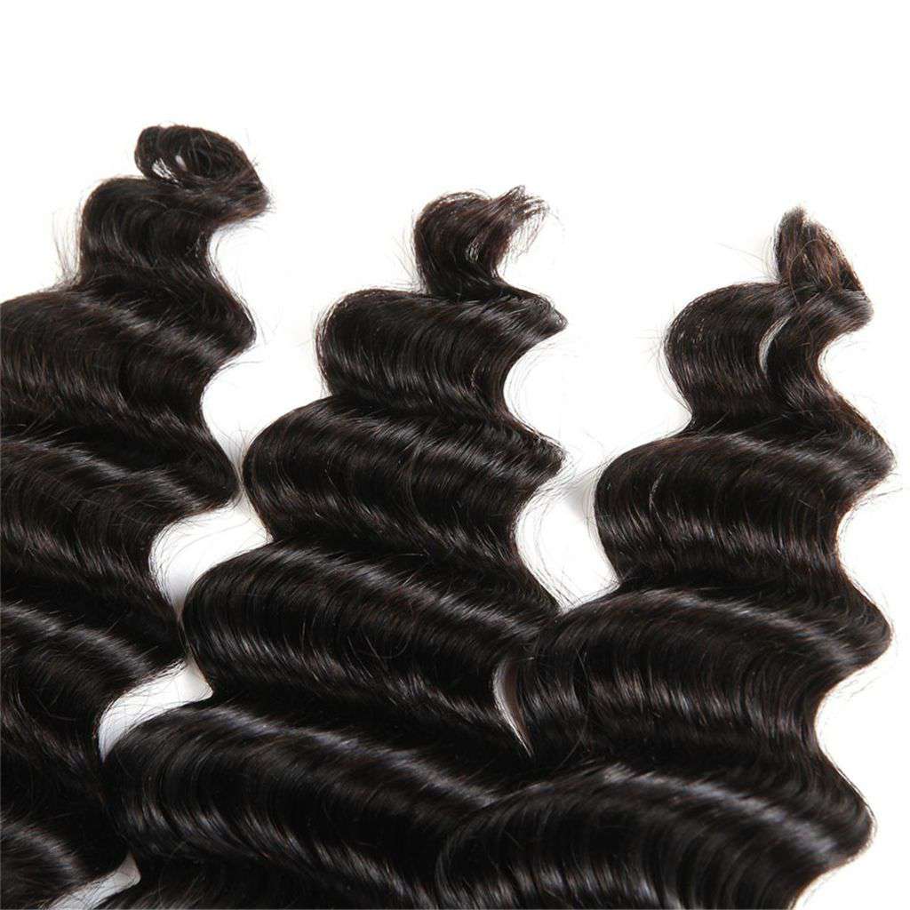 4 Bundles 9A Loose Deep Wave Brazilian Human Hair Bundles Natural Color - Image 4