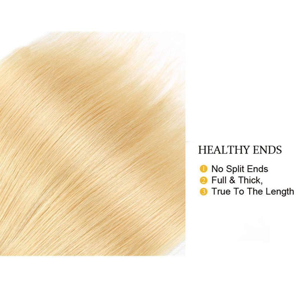 Honey Blonde 3 Bundles Straight Brazilian Human Hair Bundles - Image 5