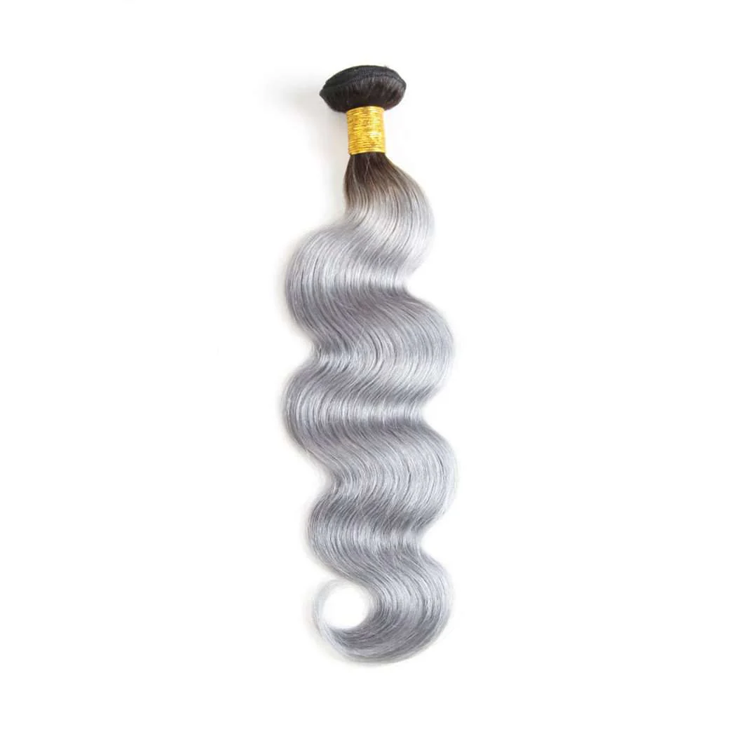 Ombre Grey 3 Bundles Body Wave Brazilian Human Hair Bundles - Image 6