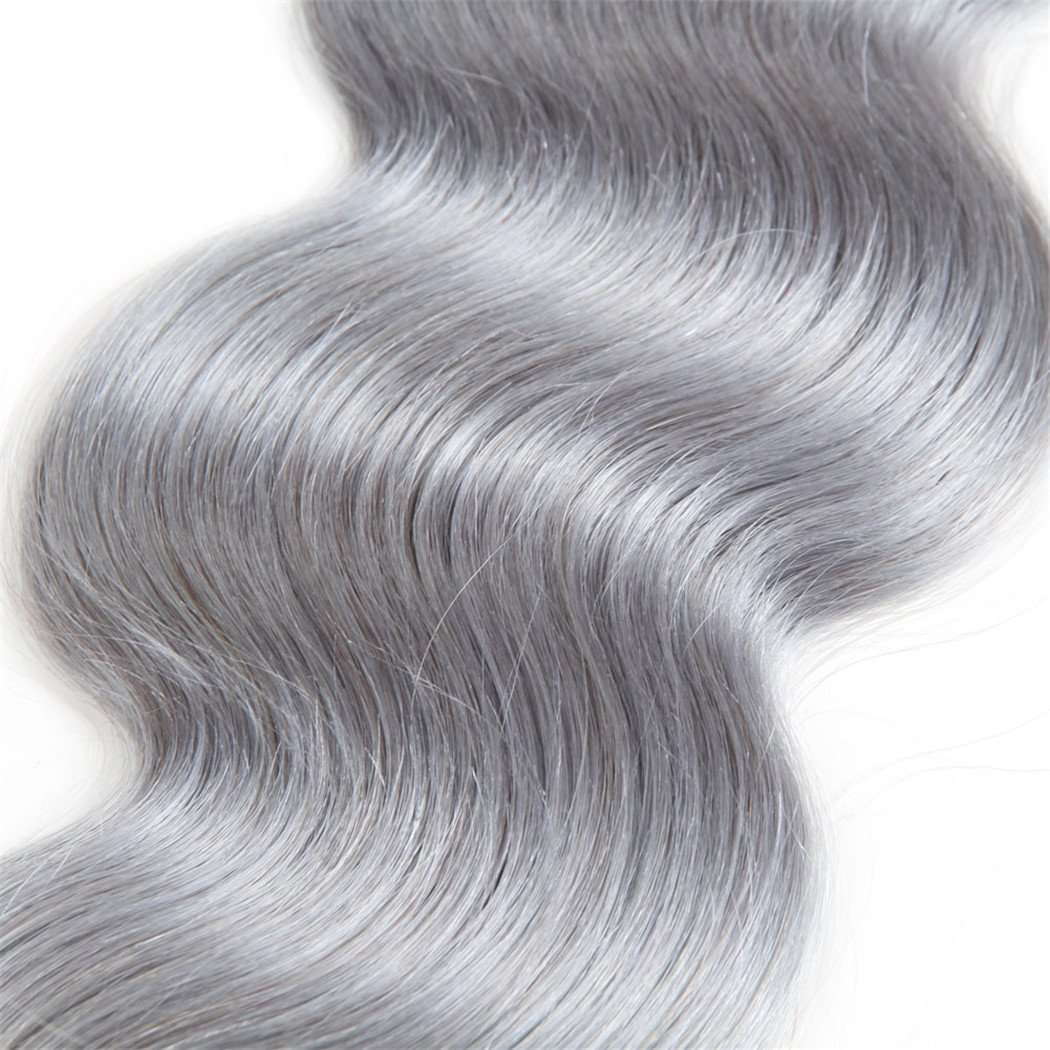 Ashimary Hair Ombre Grey Hair Bundle Body Wave 100% Human Hair - Image 4
