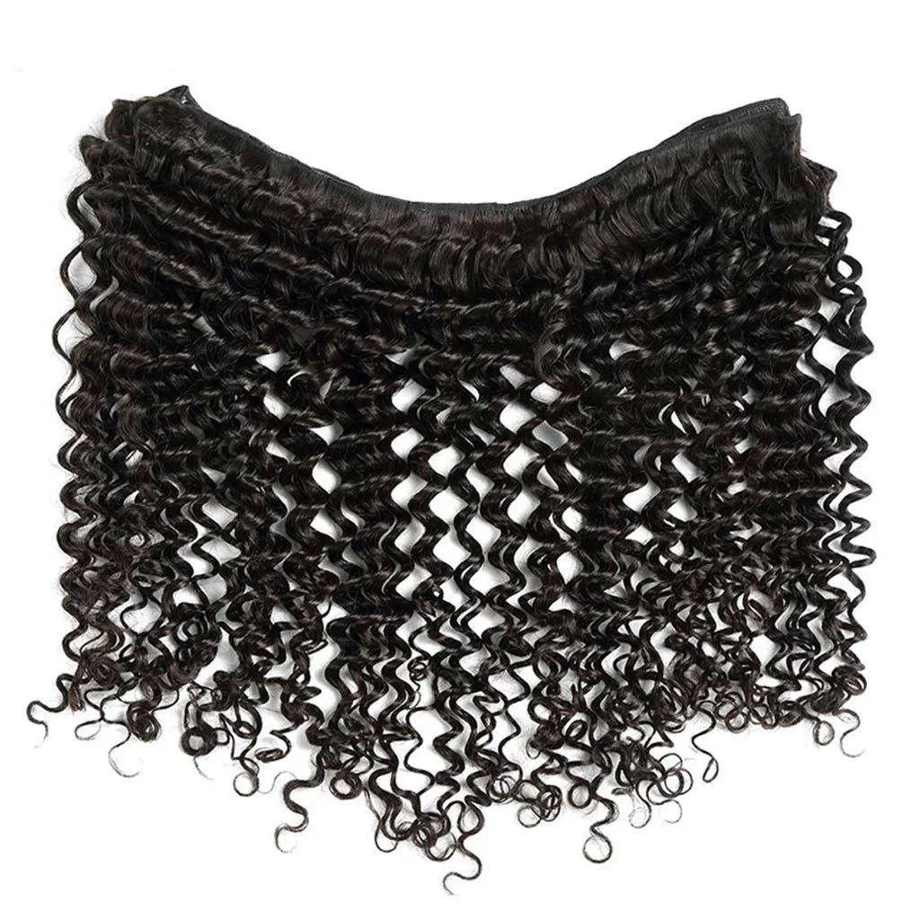 Deep Wave 10A 3 Bundles with Closure Free Part Brazilian Human Hair Natural Color - Image 3