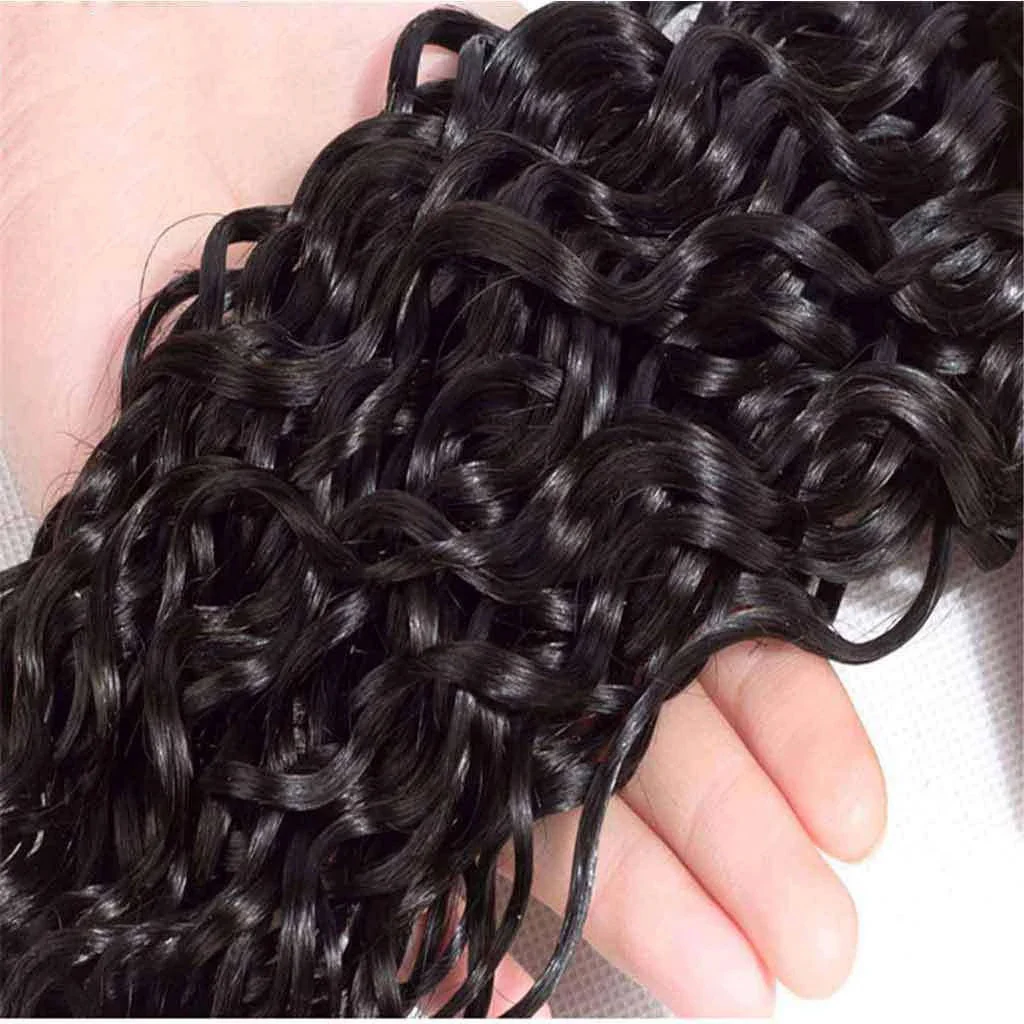 Water Wave 3 Bundles 9A Brazilian Human Hair Natural Color - Image 5